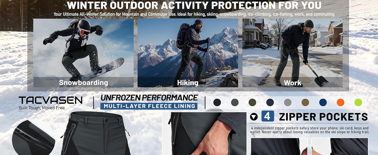 mens winter pants for snowboarding hiking work-5807
