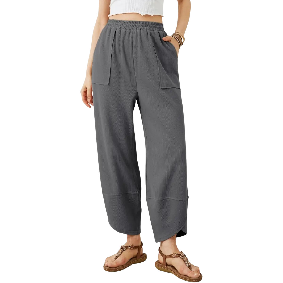 Women’s Baggy Wide Leg Pants Casual Lounge Palazzo Trousers Summer Style
