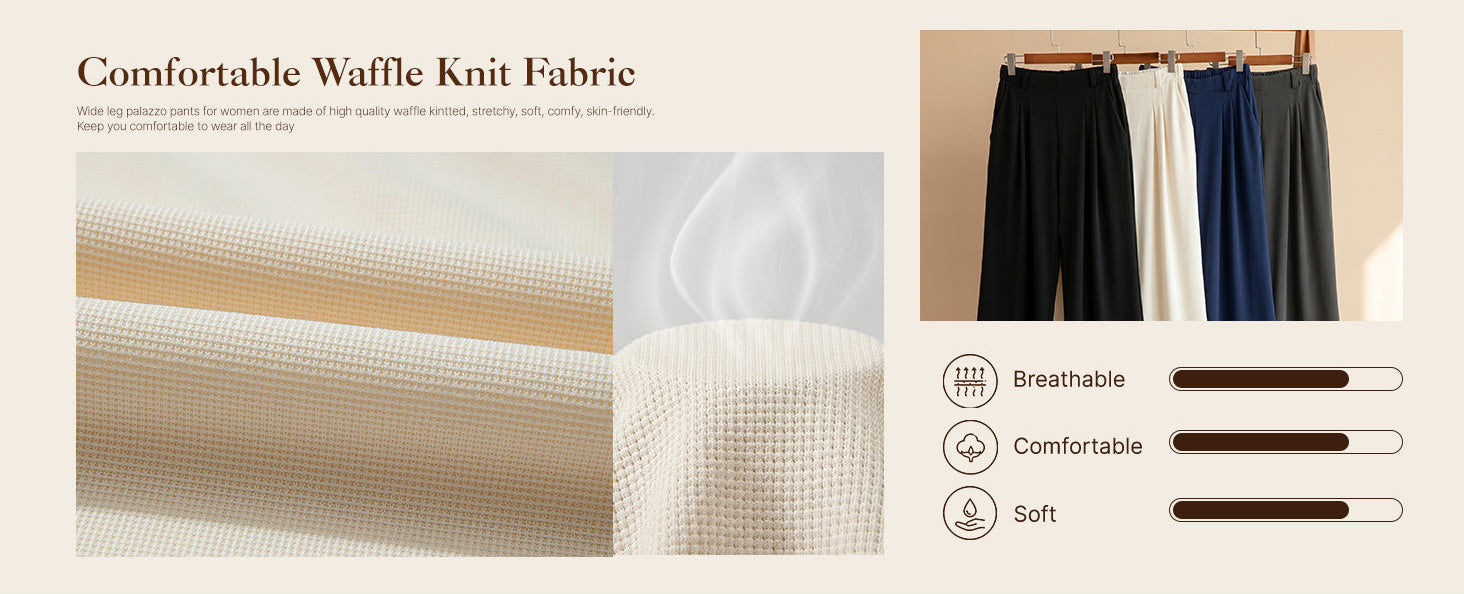 Comfortable waffle knit fabric details