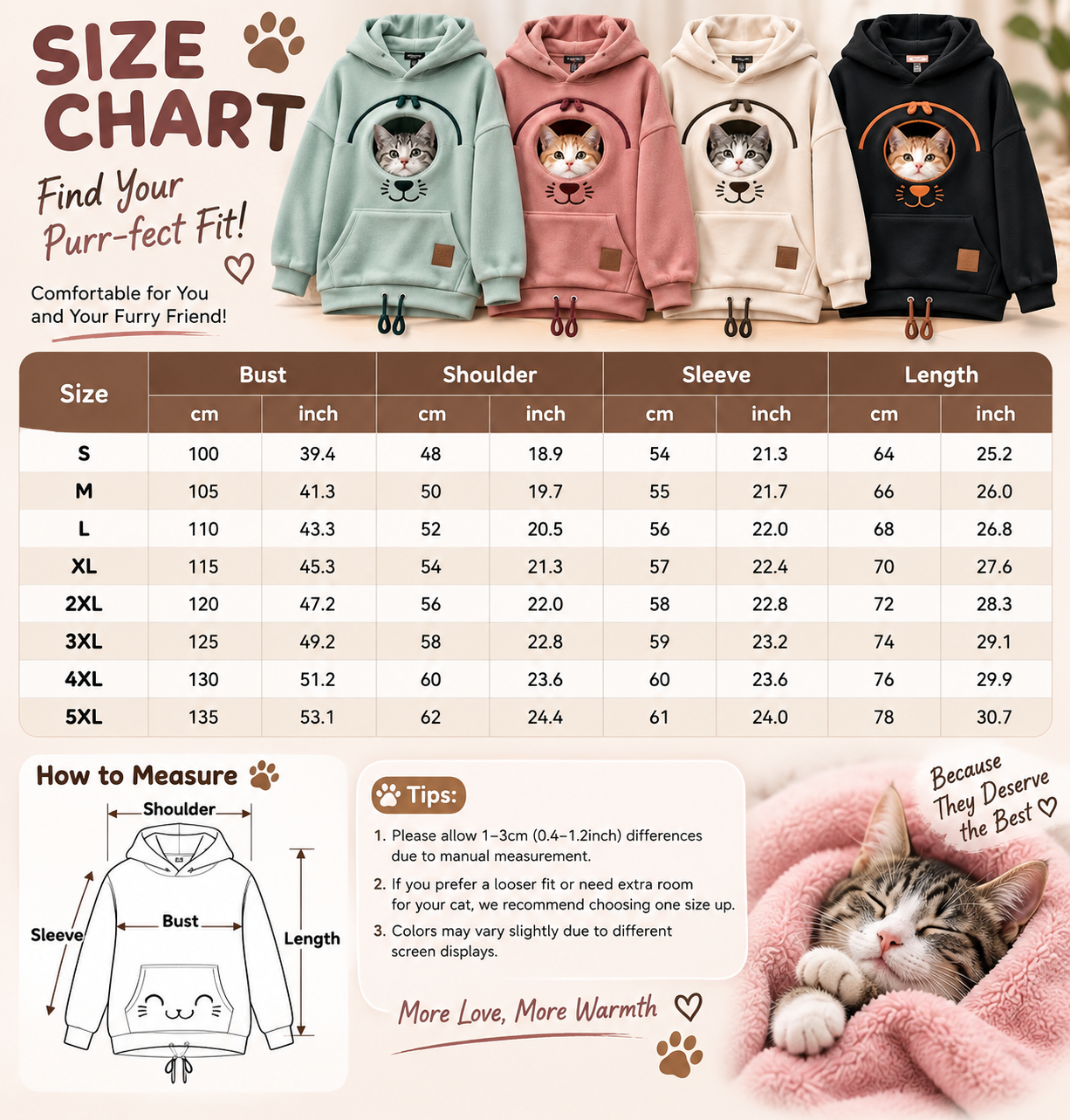 🍂 Purrfect Autumn™ Cat Cuddle Hoodie – Cozy Sherpa Fleece Pet Pouch Sweatshirt