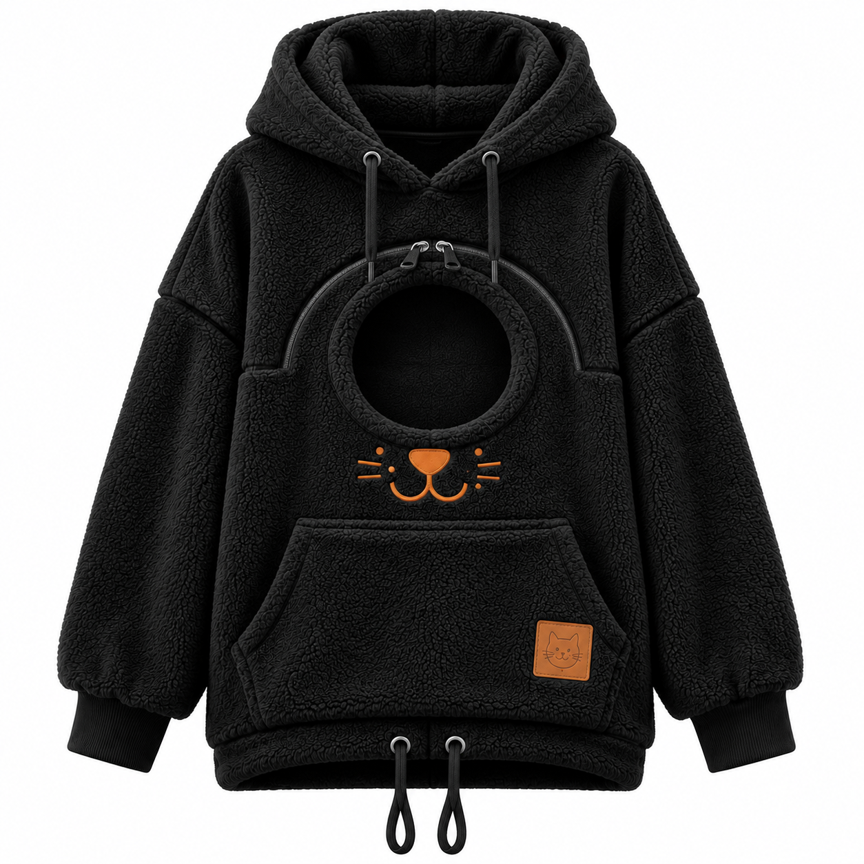 🍂 Purrfect Autumn™ Cat Cuddle Hoodie – Cozy Sherpa Fleece Pet Pouch Sweatshirt