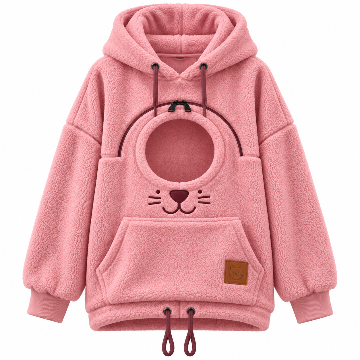 🍂 Purrfect Autumn™ Cat Cuddle Hoodie – Cozy Sherpa Fleece Pet Pouch Sweatshirt