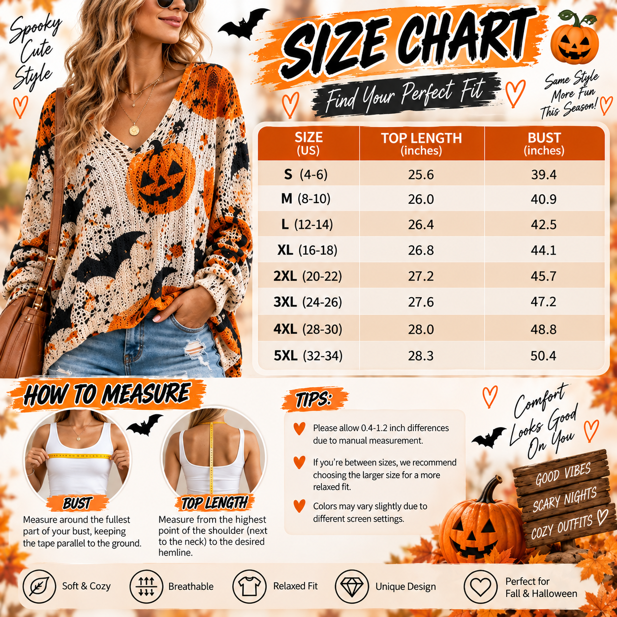 Women's Halloween Knit Sweater Top