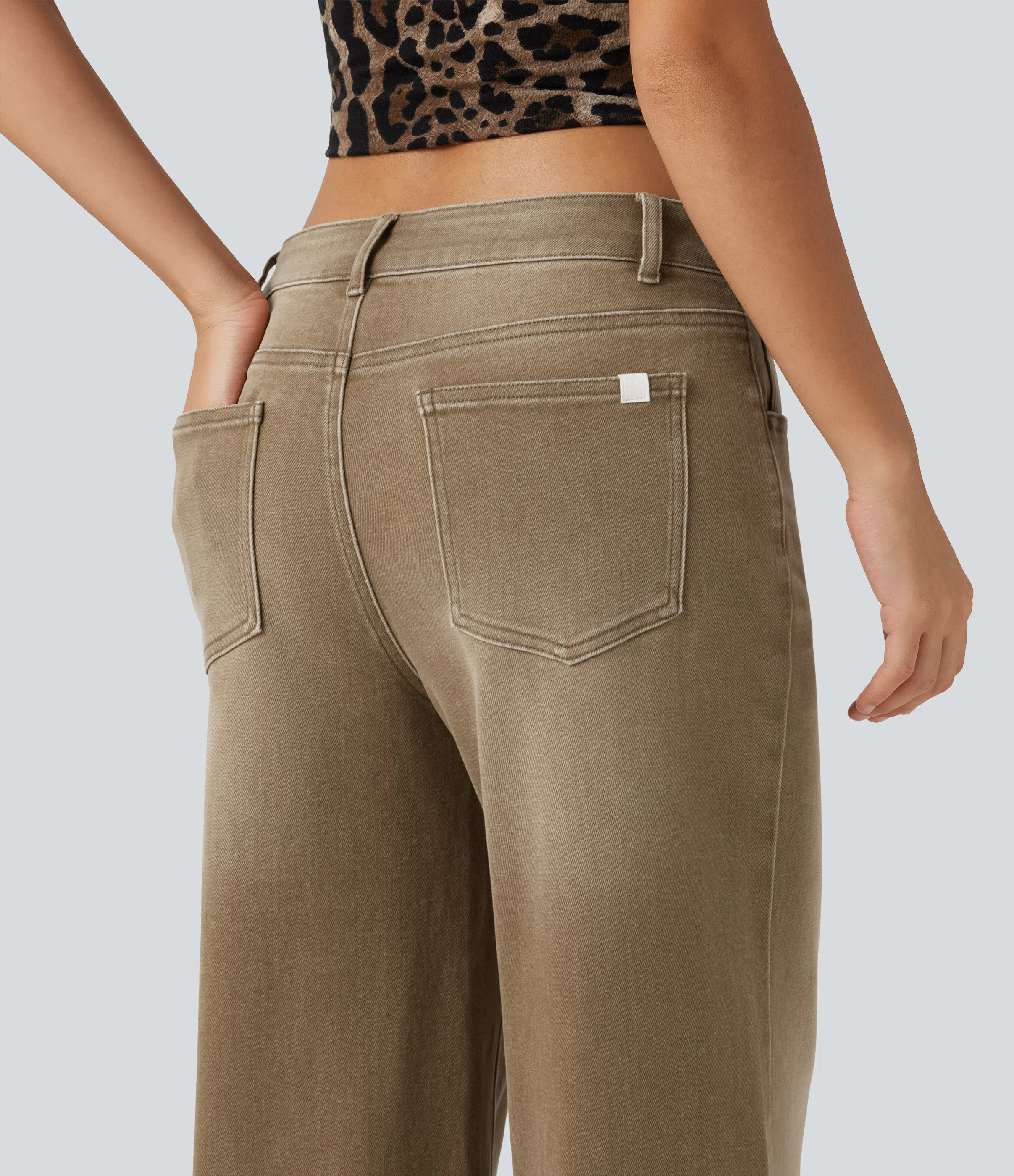 🔥 FALL SALE | 5 FOR ONLY $25.99! Women’s Asymmetric Low-Rise Wide-Leg Jeans – Stretch Denim Everyday Pants