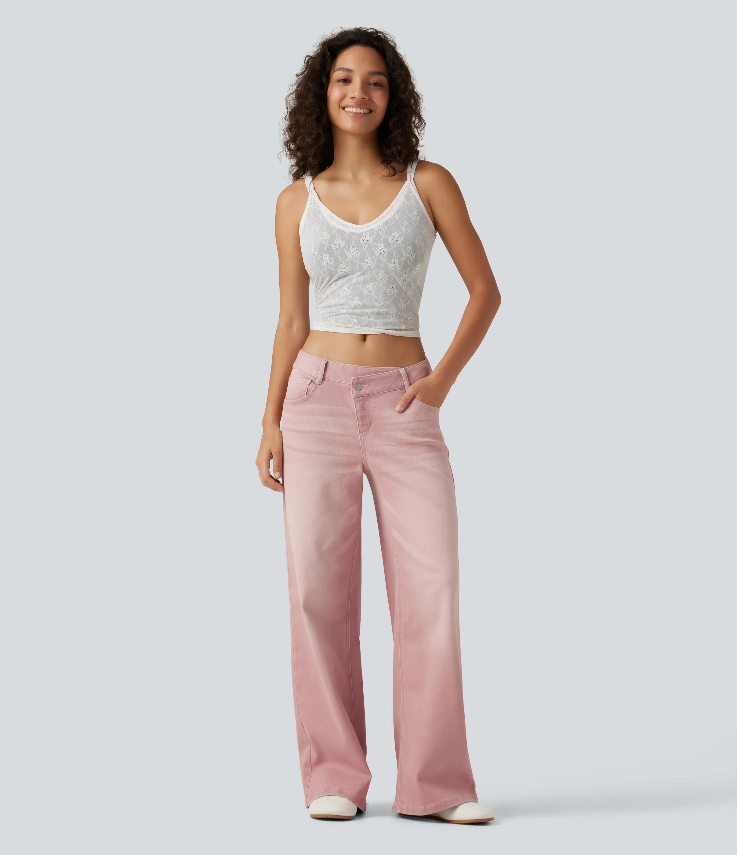 🔥 FALL SALE | 5 FOR ONLY $25.99! Women’s Asymmetric Low-Rise Wide-Leg Jeans – Stretch Denim Everyday Pants