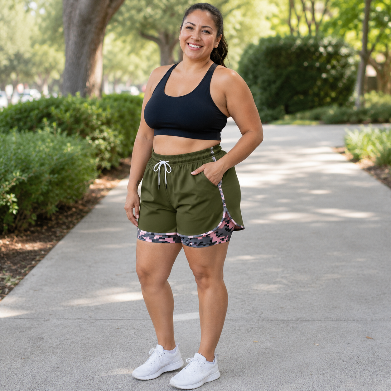 [LAST DAY SALE]Women’s casual athletic shorts with pockets