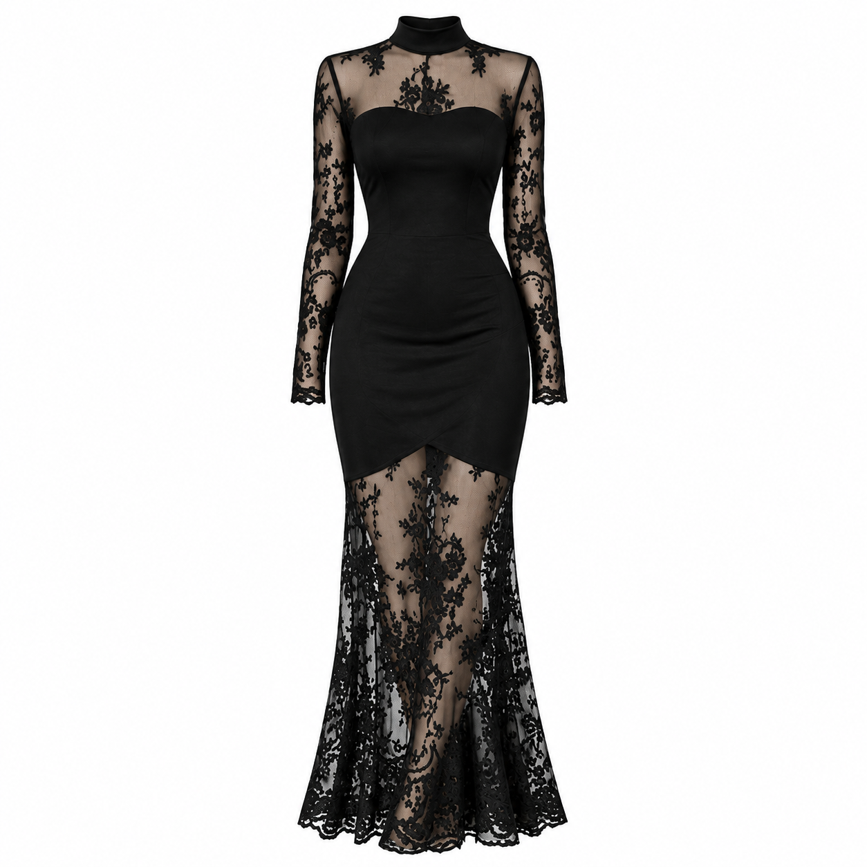 📢🎉50% Off!!!🛍️✨Women's long-sleeve maxi dress with lace insert
