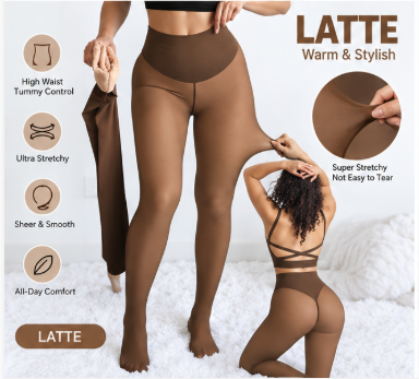 🥰LAST DAY SAEL 50% OFF!!⚡50K+ SOLD!❄️One-Seam Shaping Fleece Leggings✨✨Stay Warm.Look Snatched. 💕4