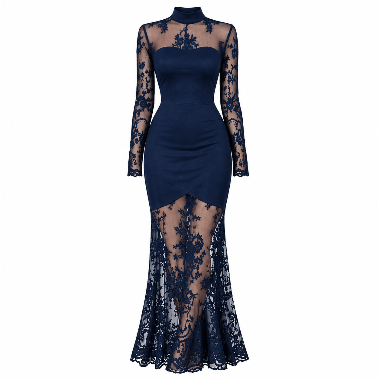 📢🎉50% Off!!!🛍️✨Women's long-sleeve maxi dress with lace insert