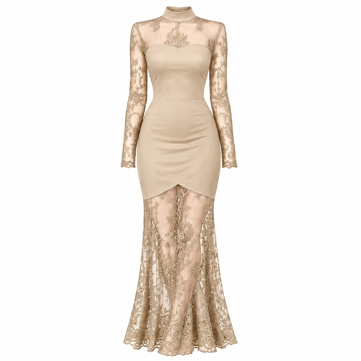 📢🎉50% Off!!!🛍️✨Women's long-sleeve maxi dress with lace insert