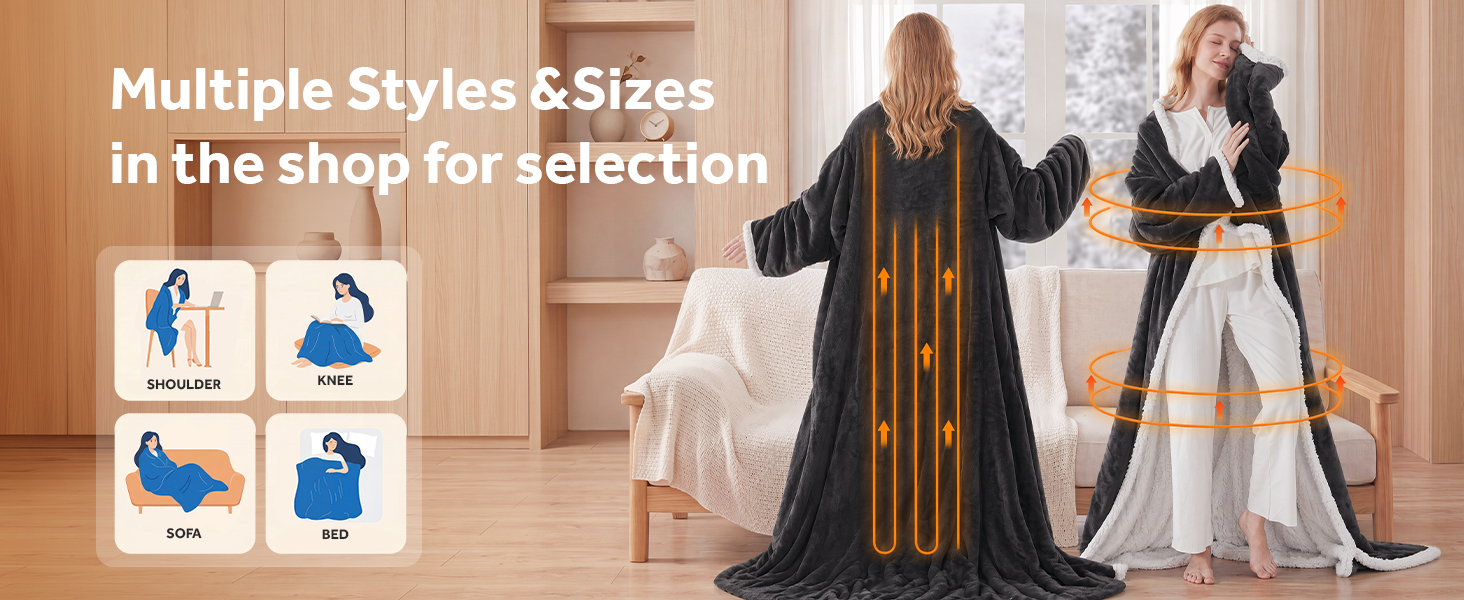 Wearable Heated Blanket for Home