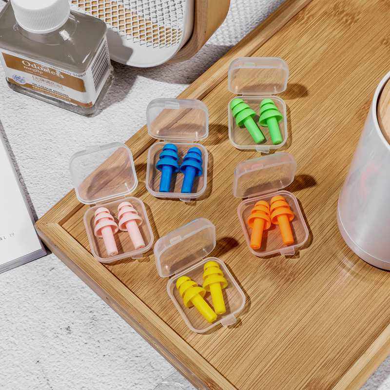 Soft Portable Silicone Earplug 2 PCs Eartip Household Sundries Noise Reduction Hearing Protection Sleeping Included