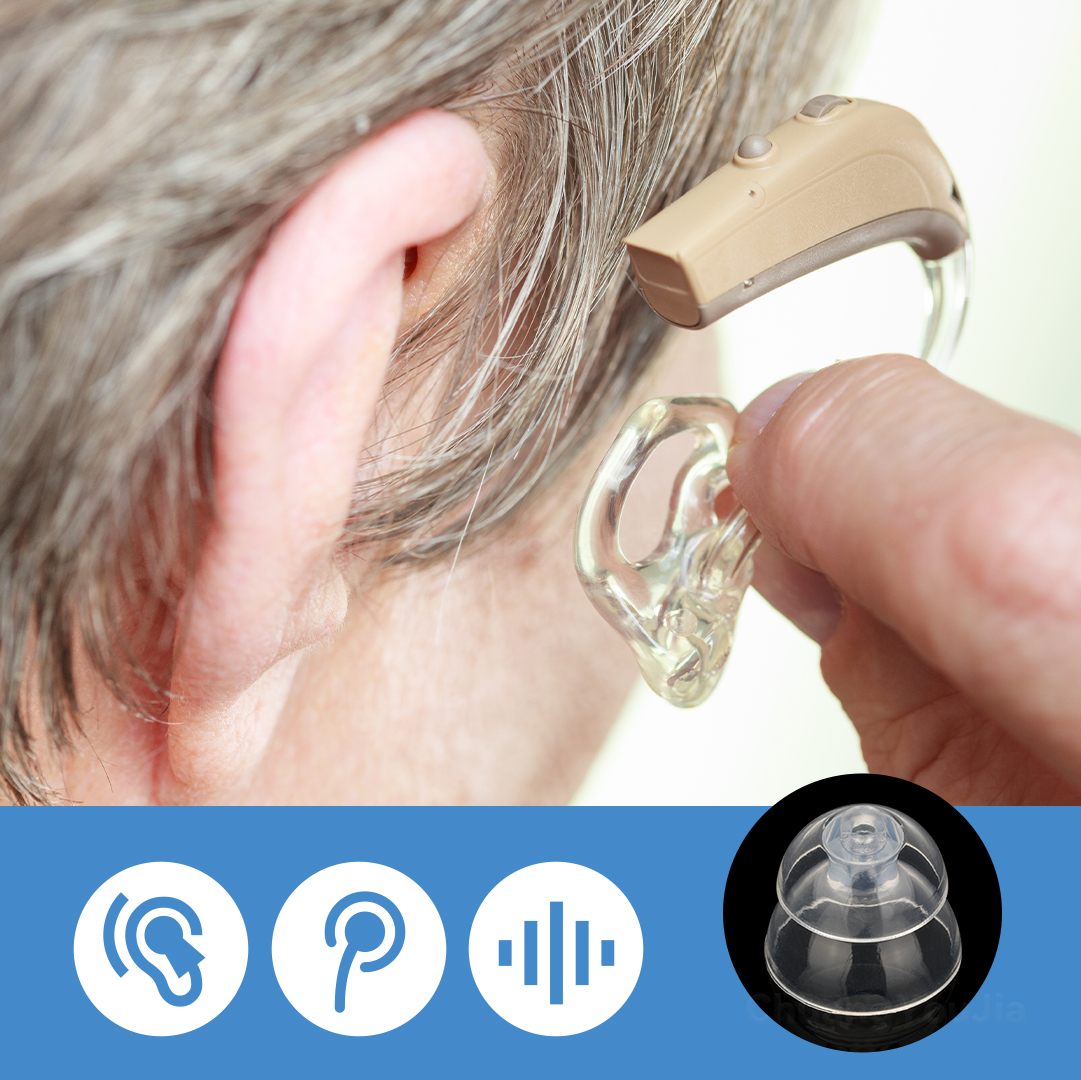 For Oticon hearing aids, MiniFit Power Hearing Aid Domes Silicone Replacement Ear Tips