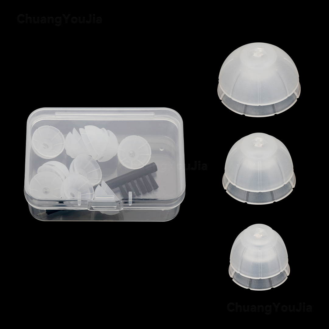 For RIC hearing aids, C1586 Closed Domes, Silicone Replacement Hearing Aid Domes, 10/12/14mm Optional