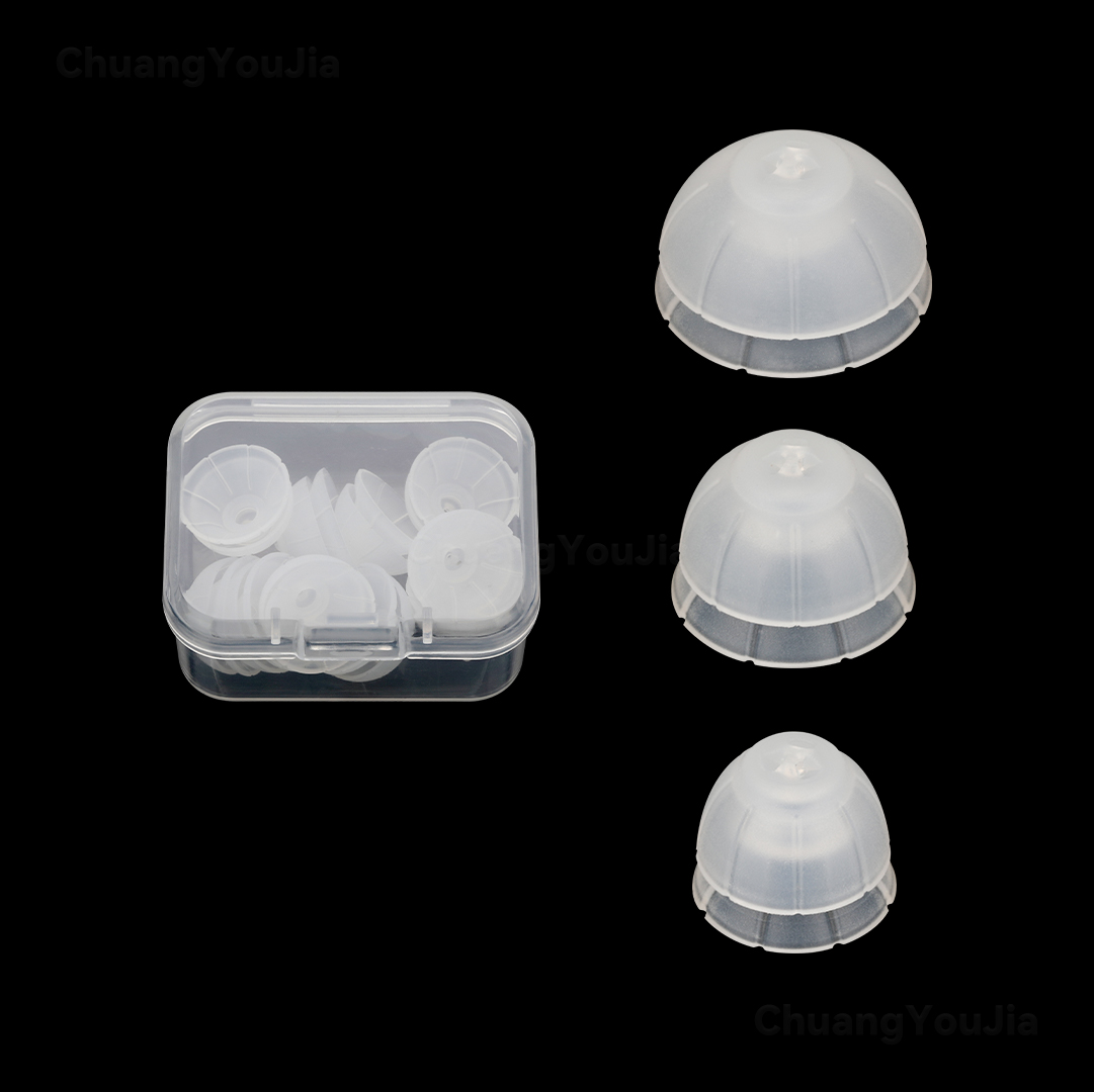 For RIC hearing aids, C1586 Closed Domes, Silicone Replacement Hearing Aid Domes, 10/12/14mm Optional