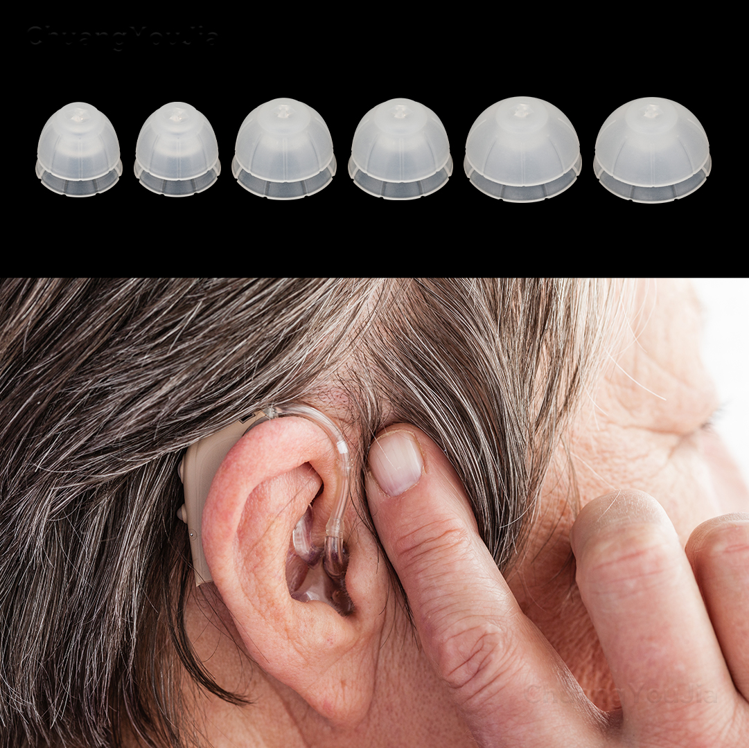 For RIC hearing aids, C1586 Closed Domes, Silicone Replacement Hearing Aid Domes, 10/12/14mm Optional