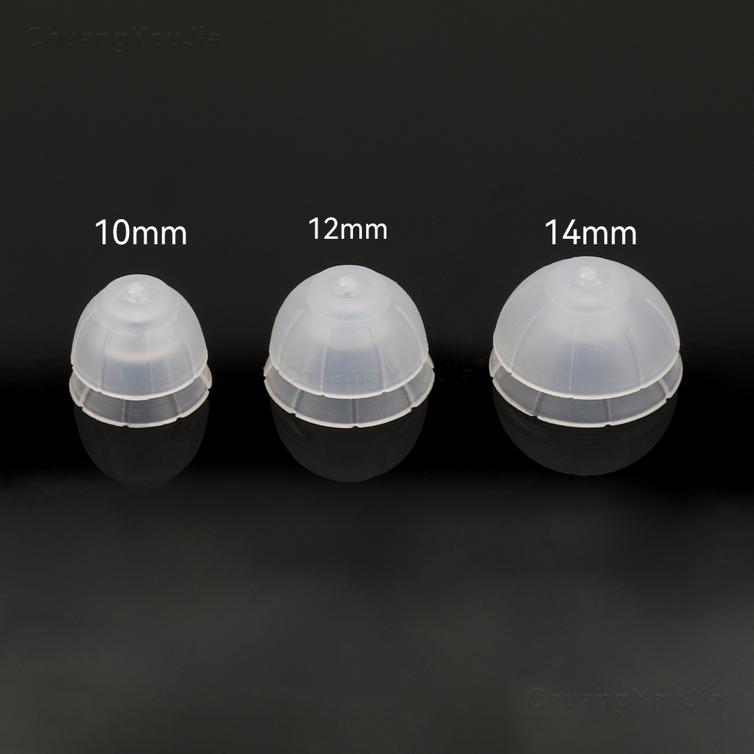 For RIC hearing aids, C1586 Closed Domes, Silicone Replacement Hearing Aid Domes, 10/12/14mm Optional