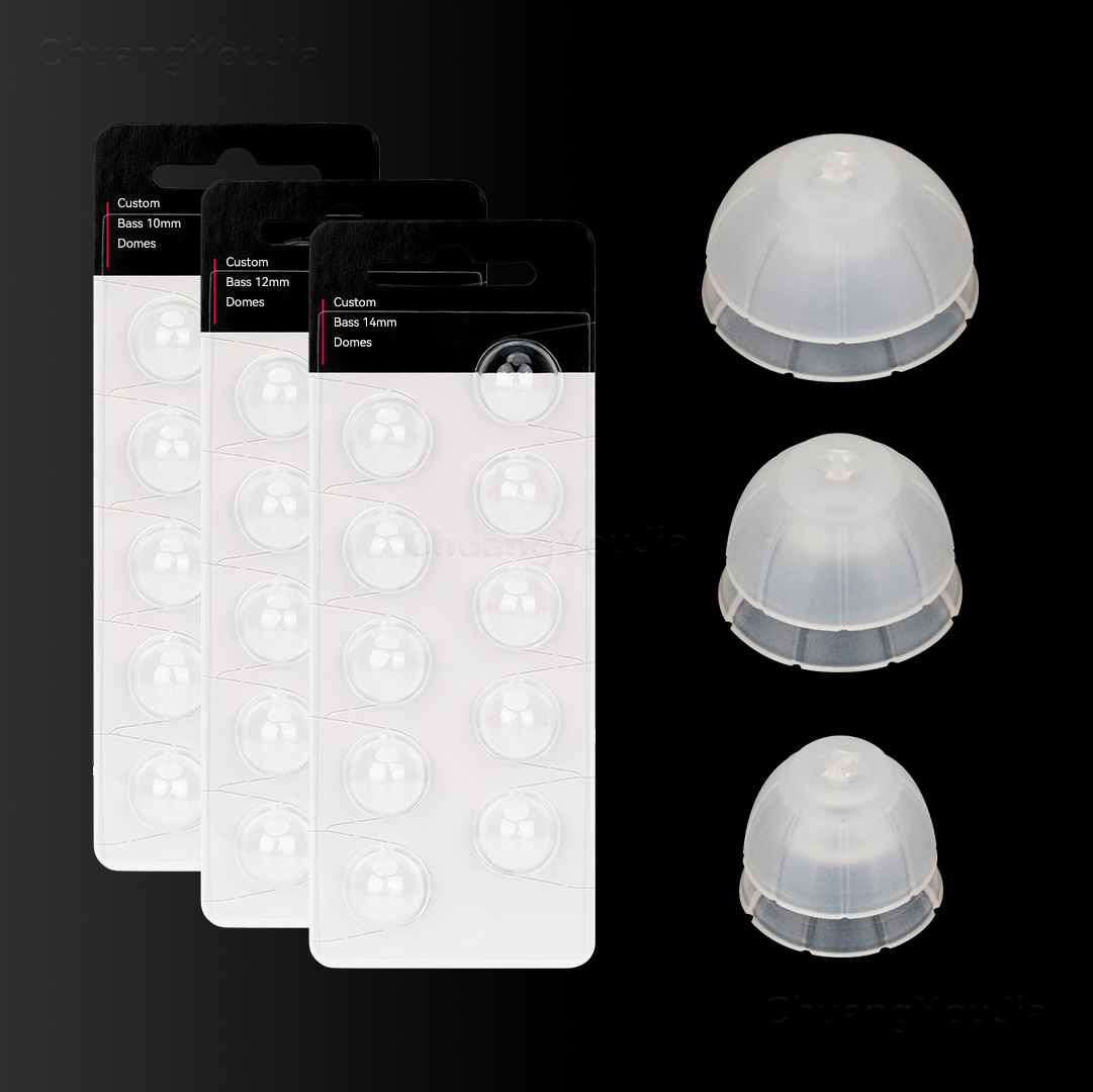 For RIC hearing aids, C1586 Closed Domes, Silicone Replacement Hearing Aid Domes, 10/12/14mm Optional