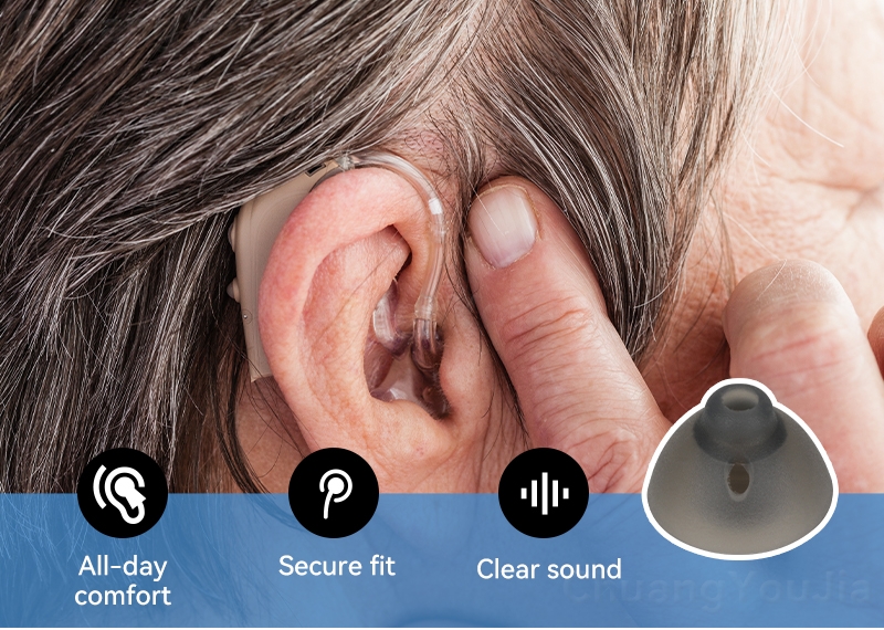 For Phonak hearing aids Semi Open Domes 6/8/10MM Hearing Aid Ear Tips