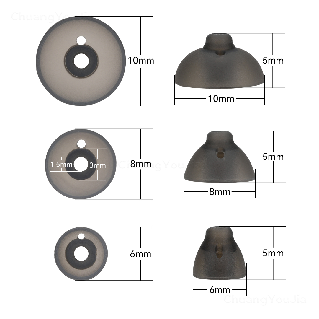 For Phonak hearing aids Semi Open Domes 6/8/10MM Hearing Aid Ear Tips