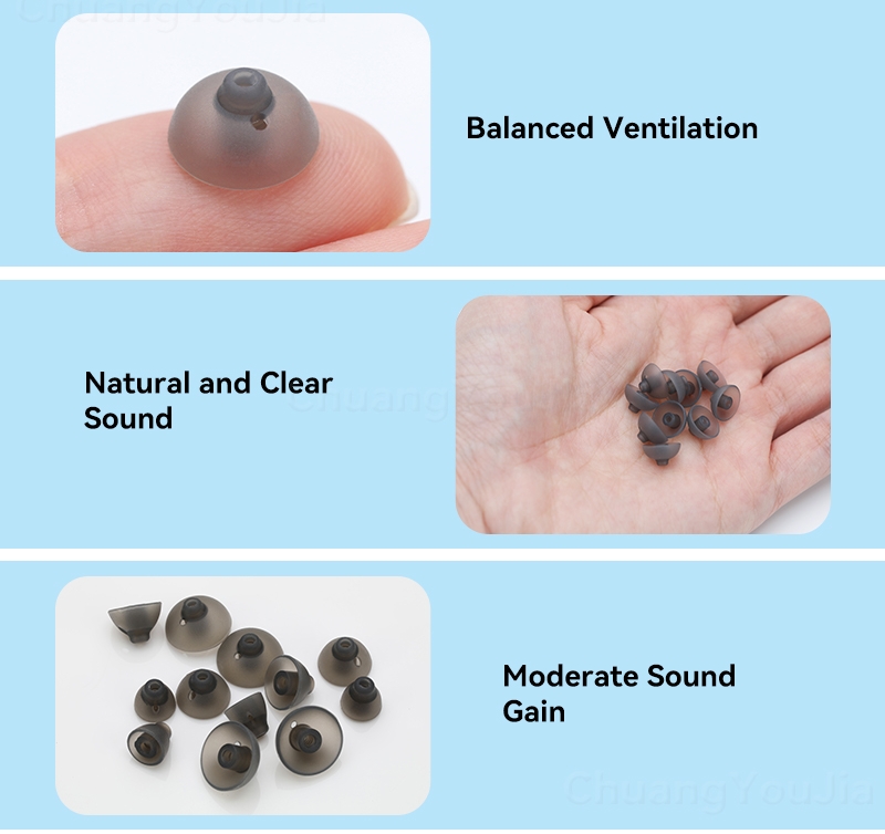 For Phonak hearing aids Semi Open Domes 6/8/10MM Hearing Aid Ear Tips