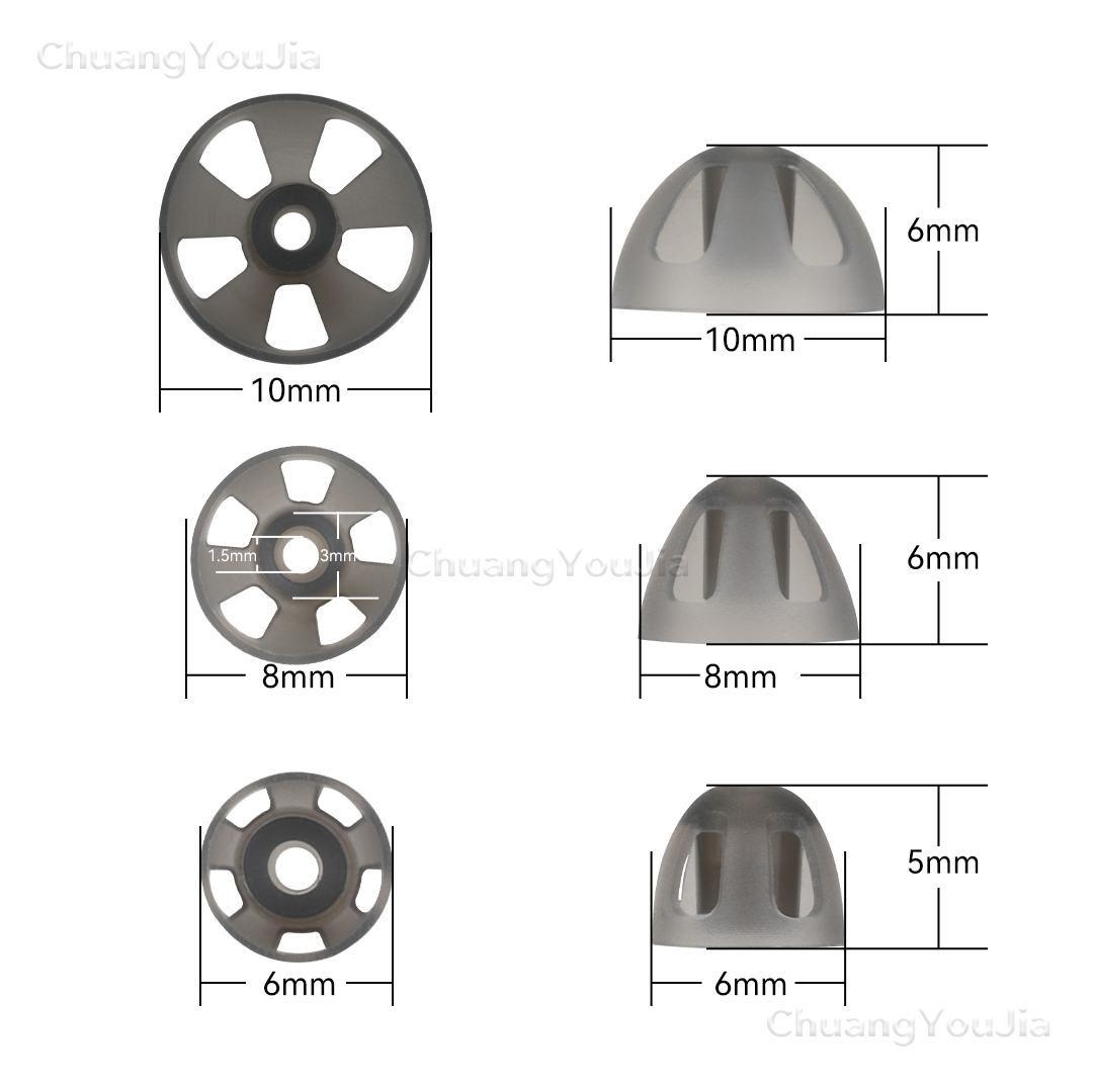 For ReSound hearing aids Open Domes 6/8/10MM Silicone Hearing Aid Ear Tips