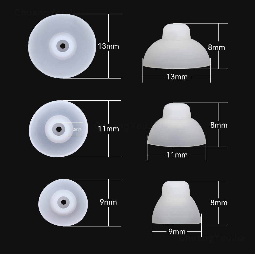For BTE hearing aids Closed Silicone Domes S/M/L