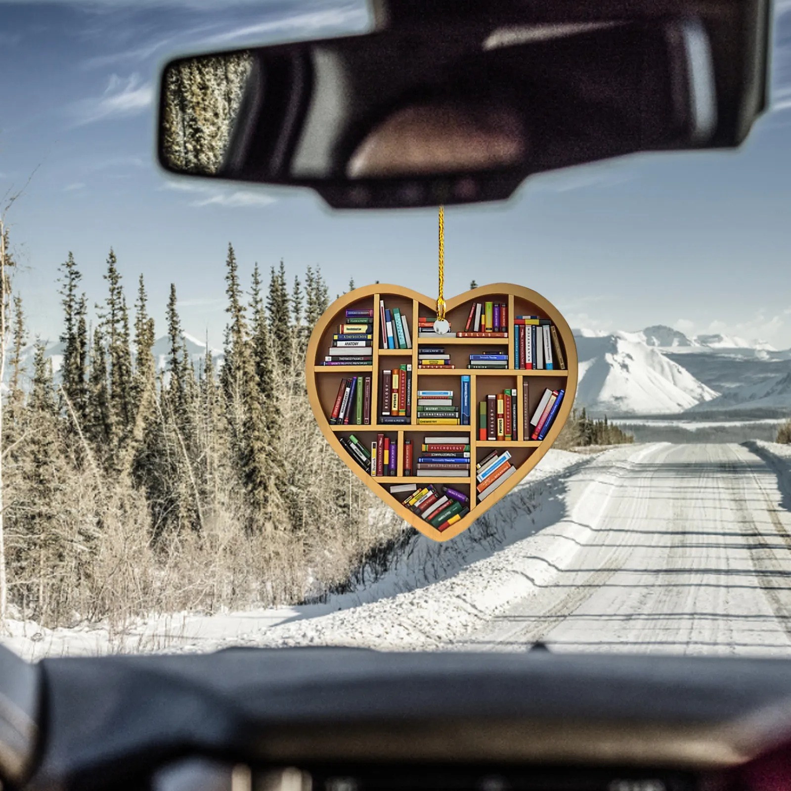 Book Lovers Heart Ornament