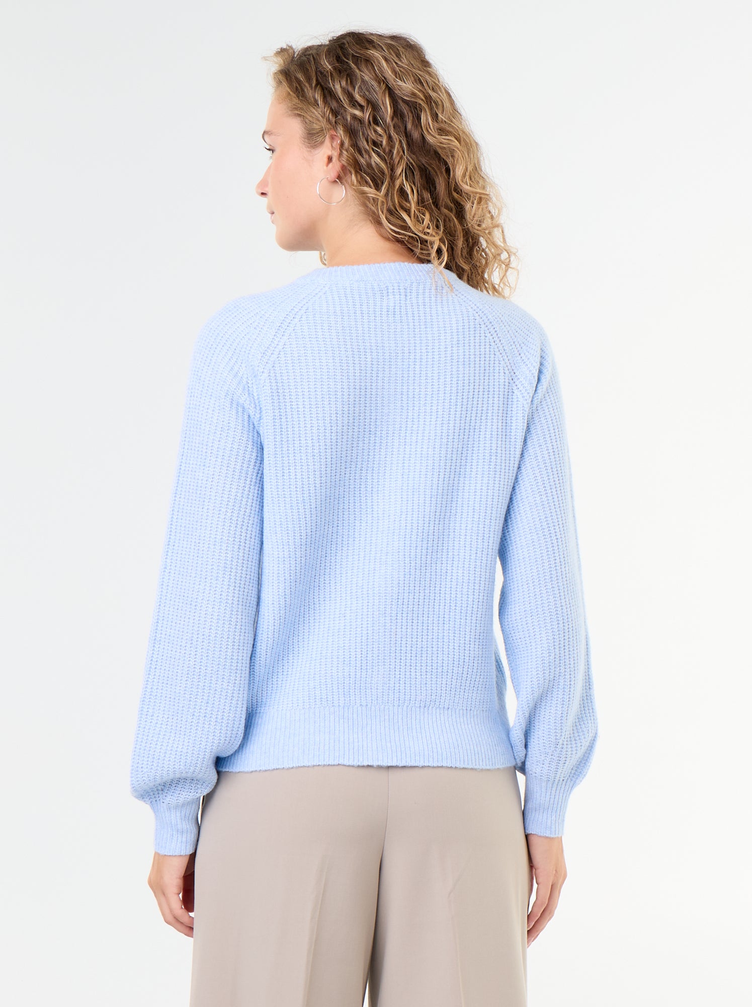 Gilet en maille grosse jauge - Bleu