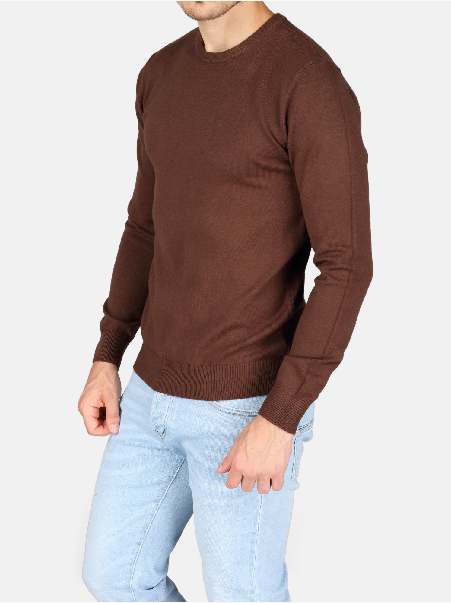 Pull col rond - Kenzarro - Marron foncé