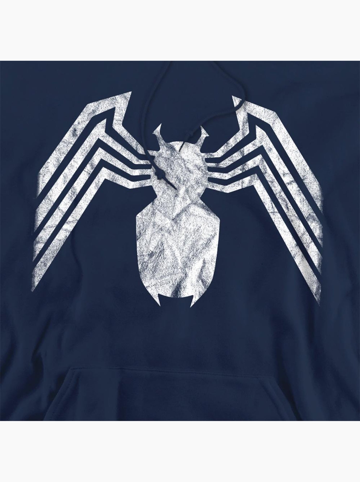 Sweat à capuche motif/style emblème - venin - Bleu marine