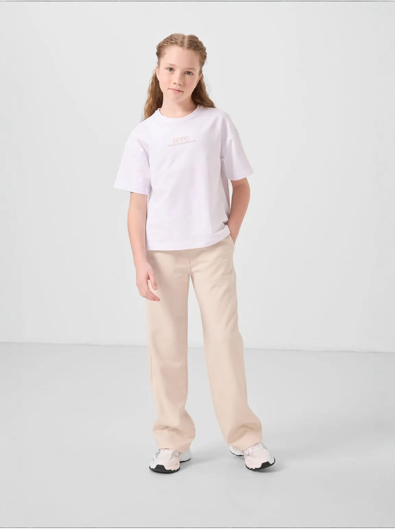 Ensemble pyjama jeunesse en coton et polyester tommy - Beige argile