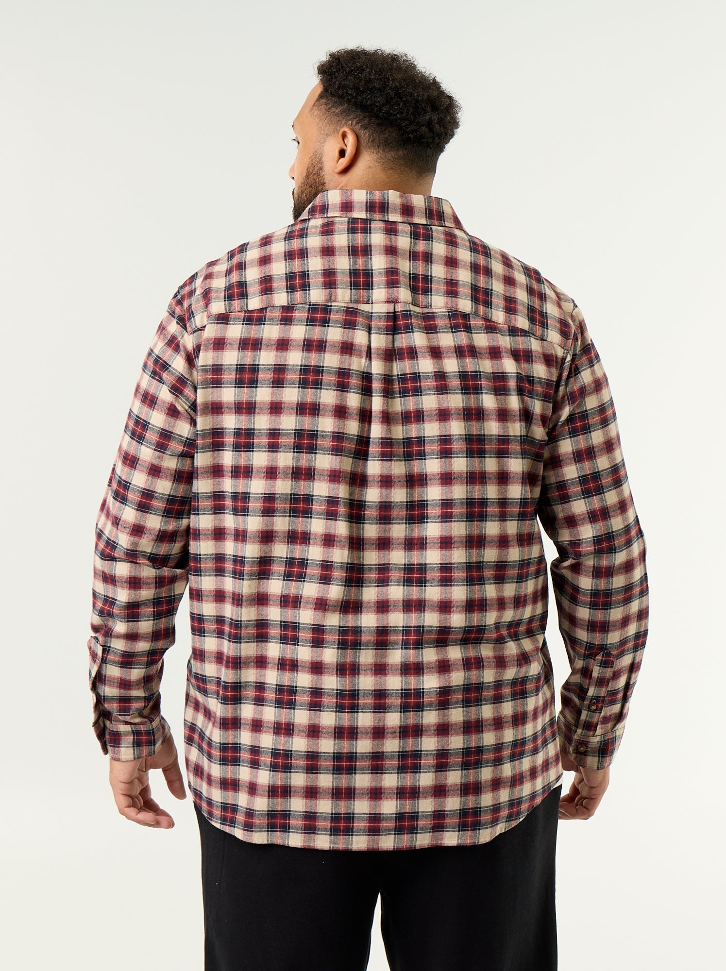 Chemise en flanelle à motif - Marron