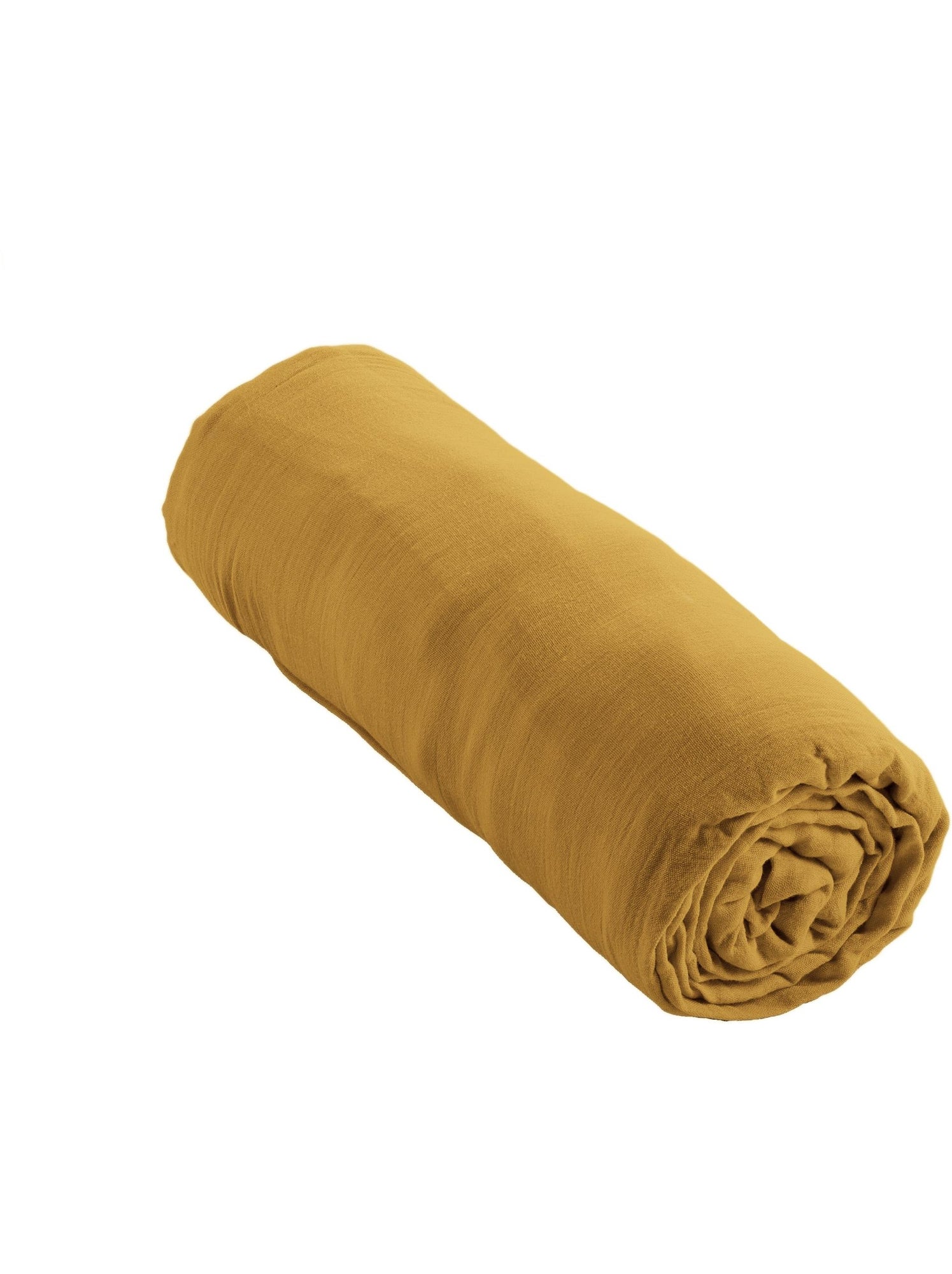 Drap-housse – double gaze de coton 125 g/m² – bonnet 30 cm - gaïa - Safran