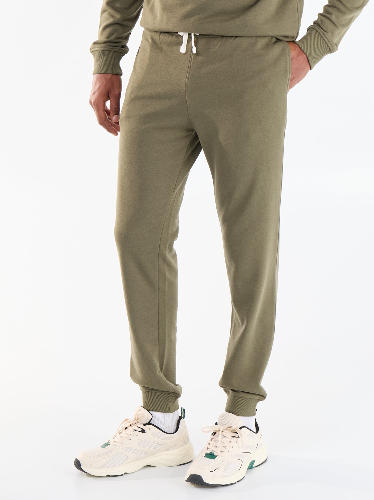 Pantalon jogging en French Terry - Kaki