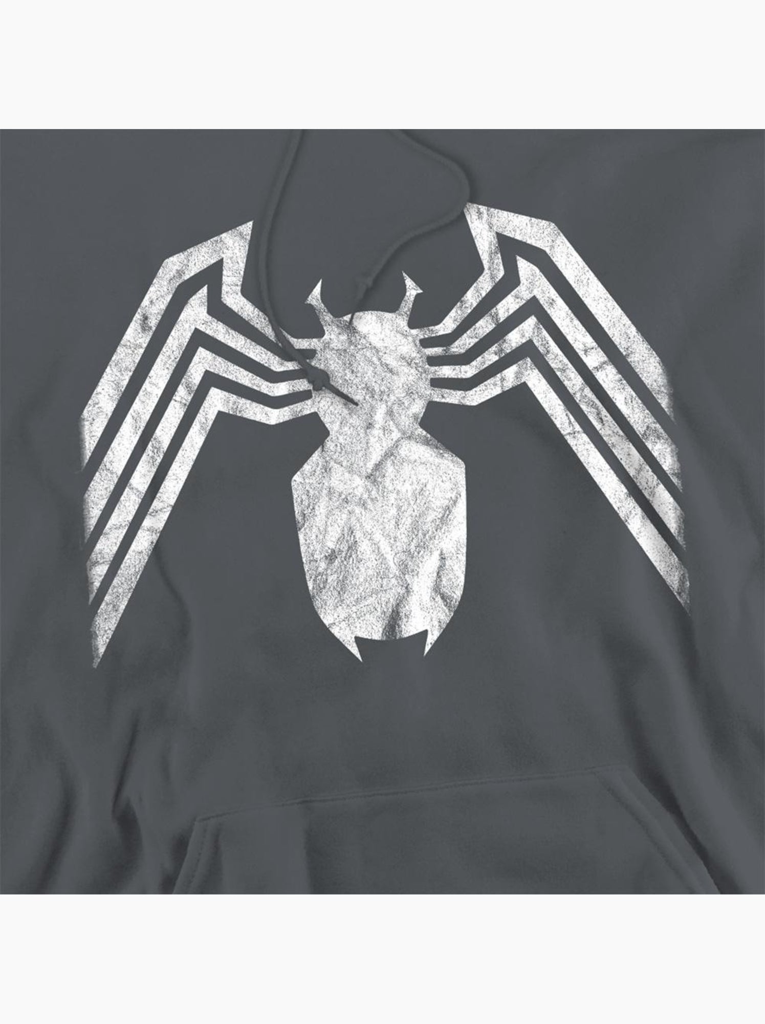 Sweat à capuche motif/style emblème - venin - Gris Noir