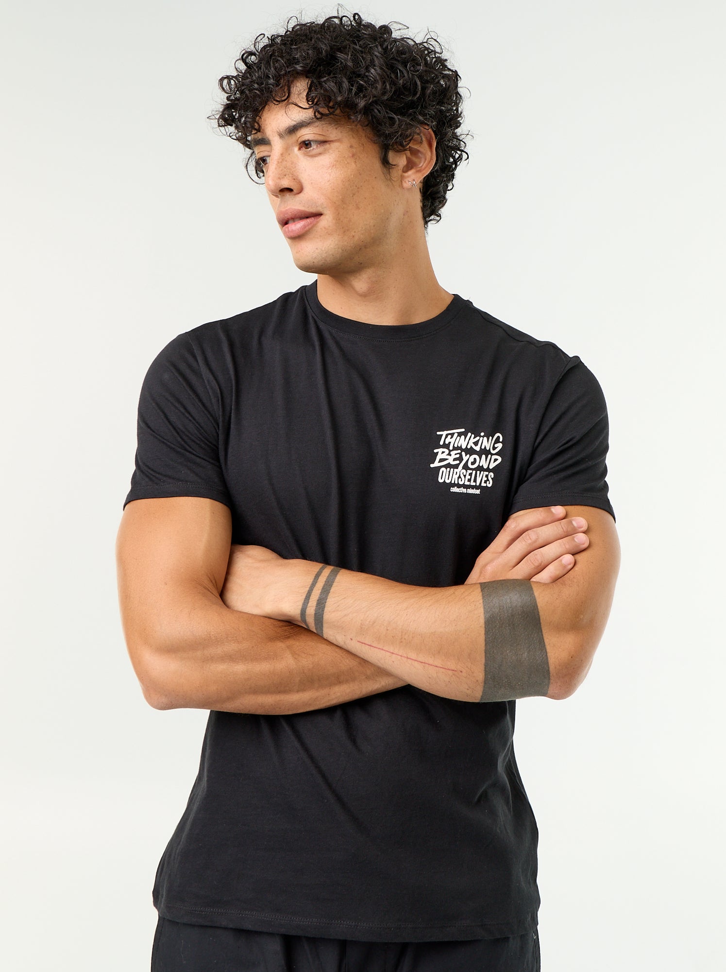 T-shirt imprimé fantaisie à manches courtes - Noir (FUT19_14)