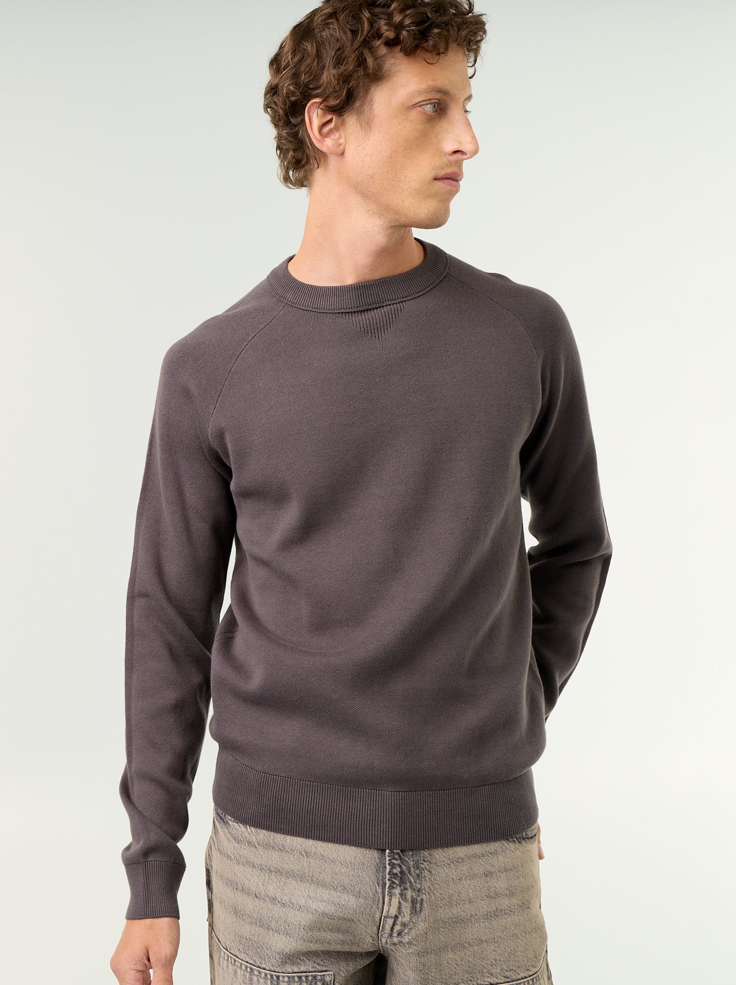 Pull en maille grosse jauge - Gris