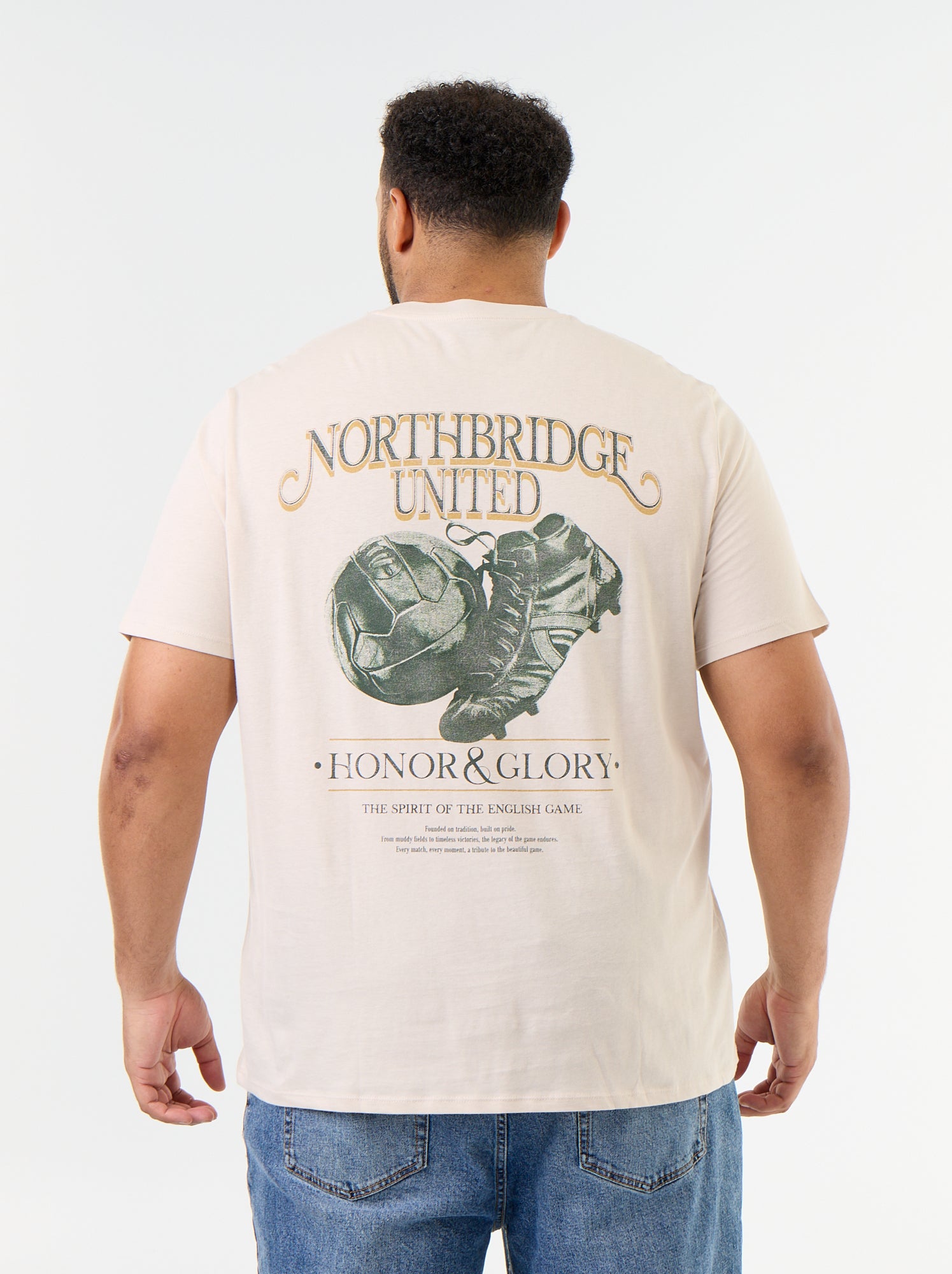 T-shirt en jersey imprimé à manches courtes - Beige