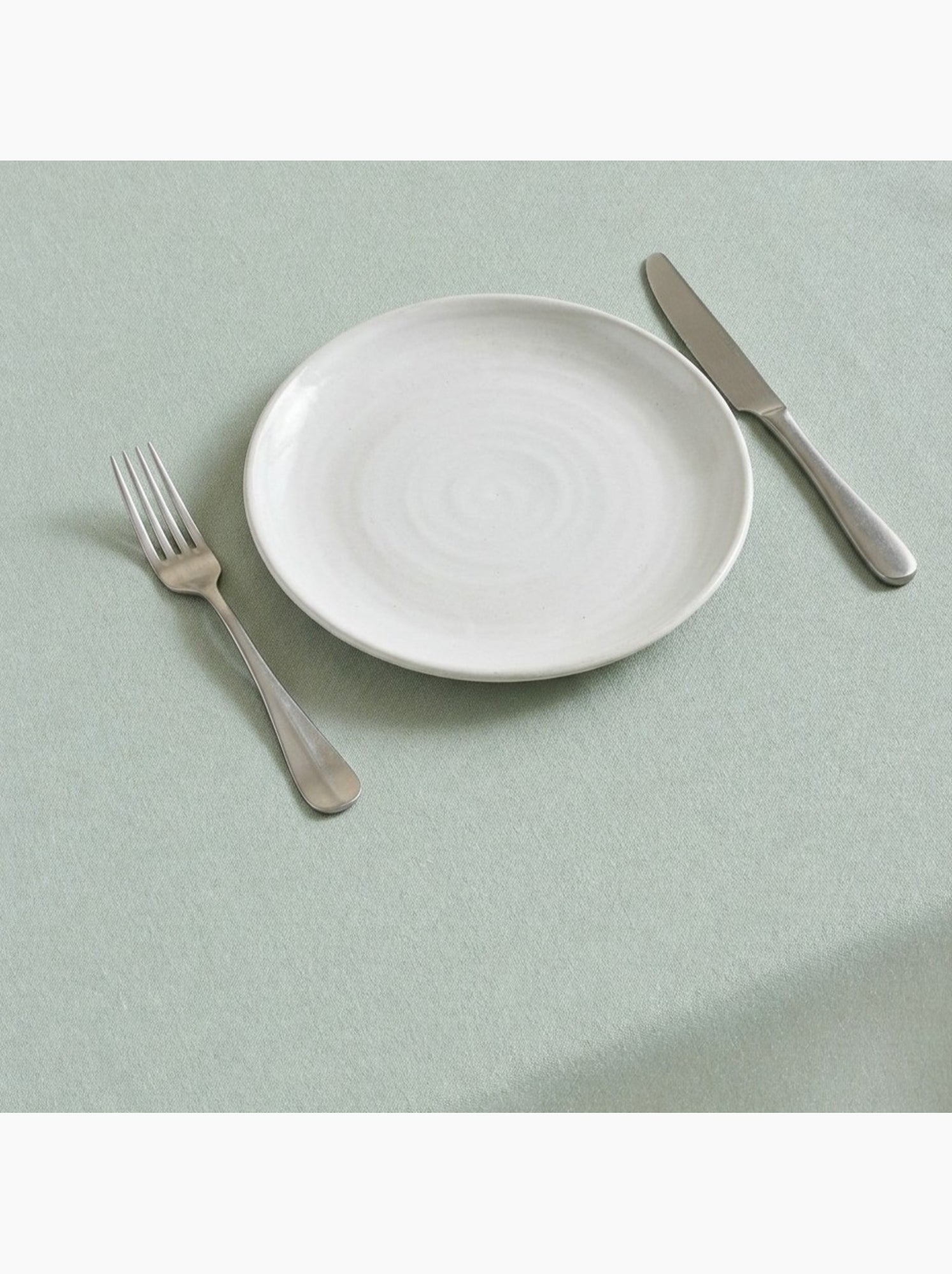 Nappe antitache unie, tissu chiné. Chute naturelle, toucher textile - Gamusi. - Bleu turquoise