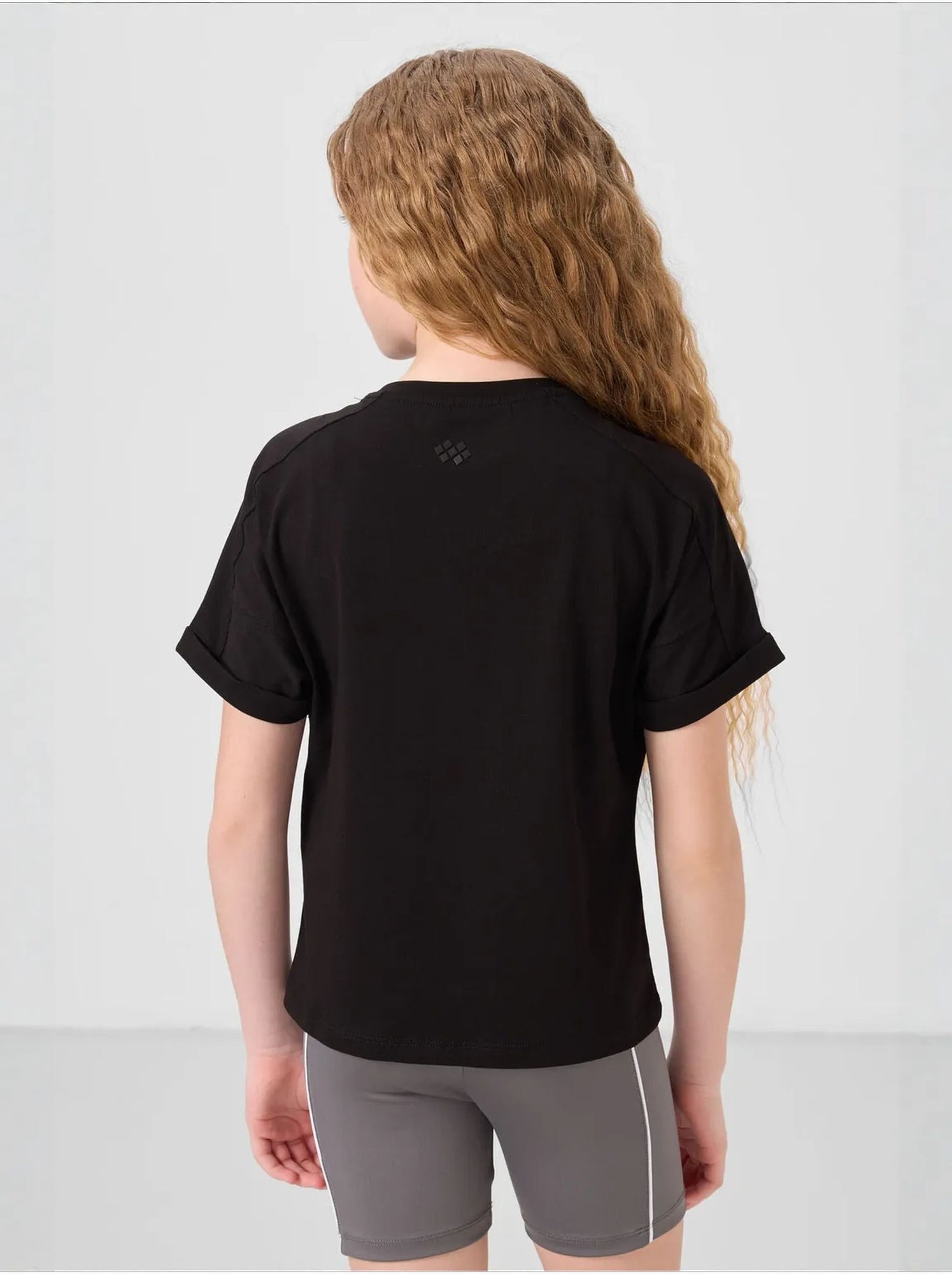 T-shirt unisexe junior en coton et élasthanne tommy - Noir