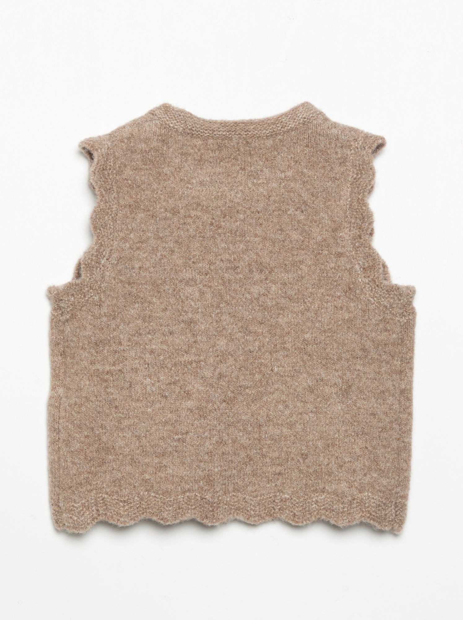 Pull uni sans manches - Marron