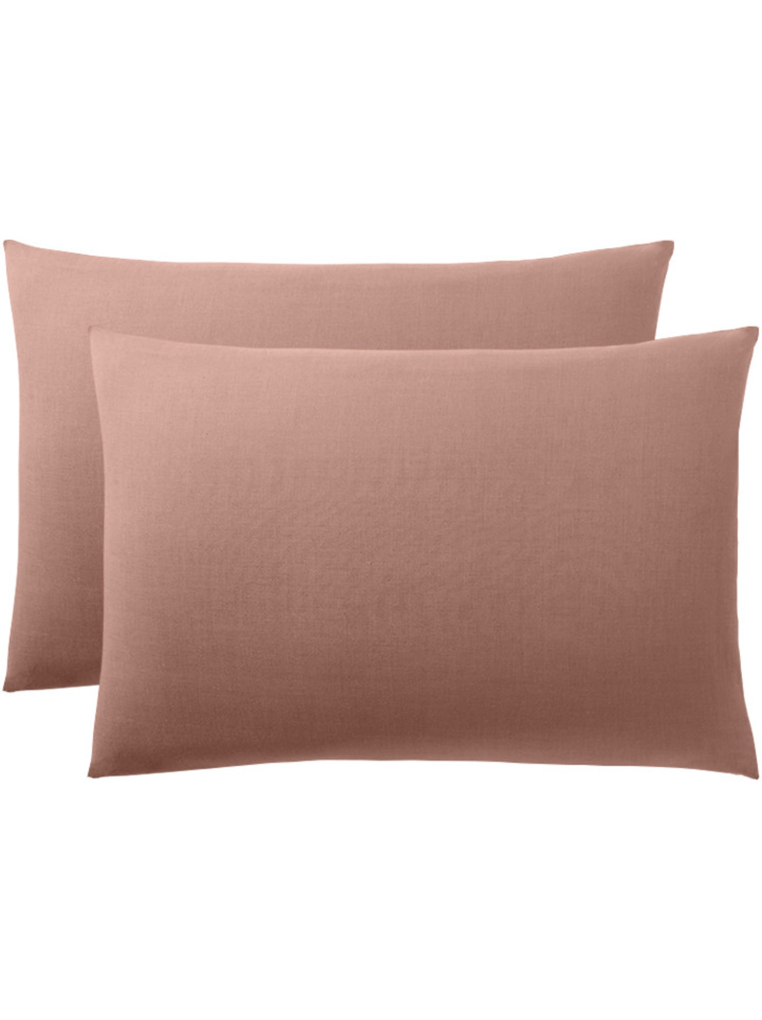 Taie d'oreiller - Coton Pur - 100 % Coton 57 Fils/cm² - Vieux rose