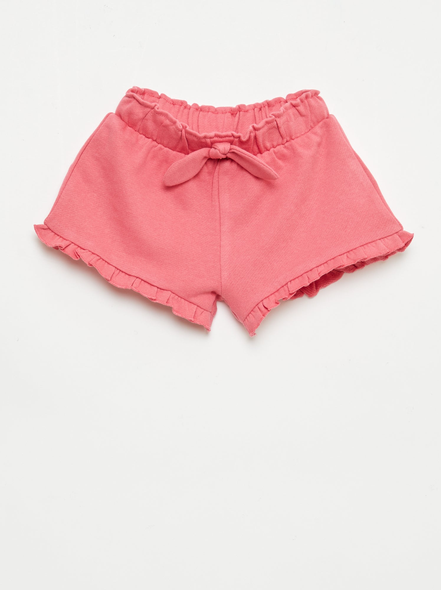 Short volanté avec nœud à la taille - Fuchsia