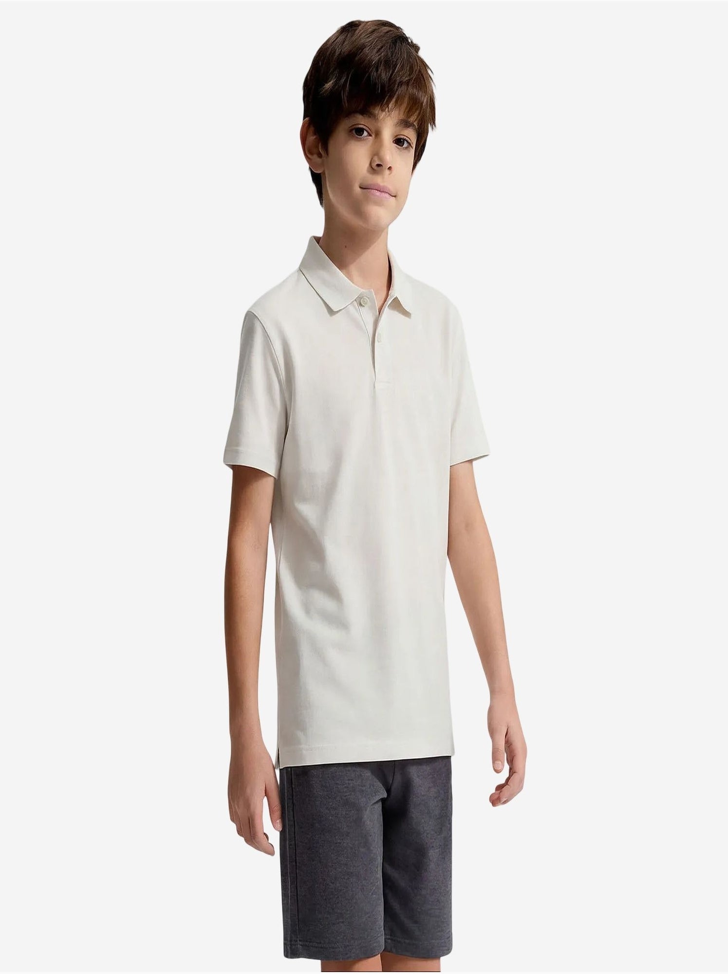 T-shirt homme en mélange coton tommy - Blanc cassé