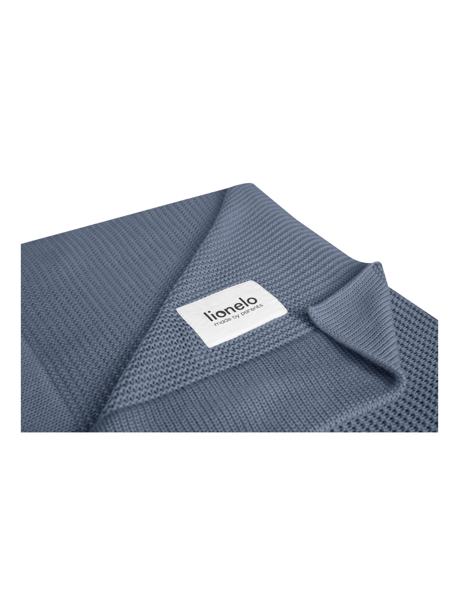 Couverture bébé 100% coton LIONELO - Hypoallergénique - Antibactérien - 100 × 75 cm - Bleu Gris