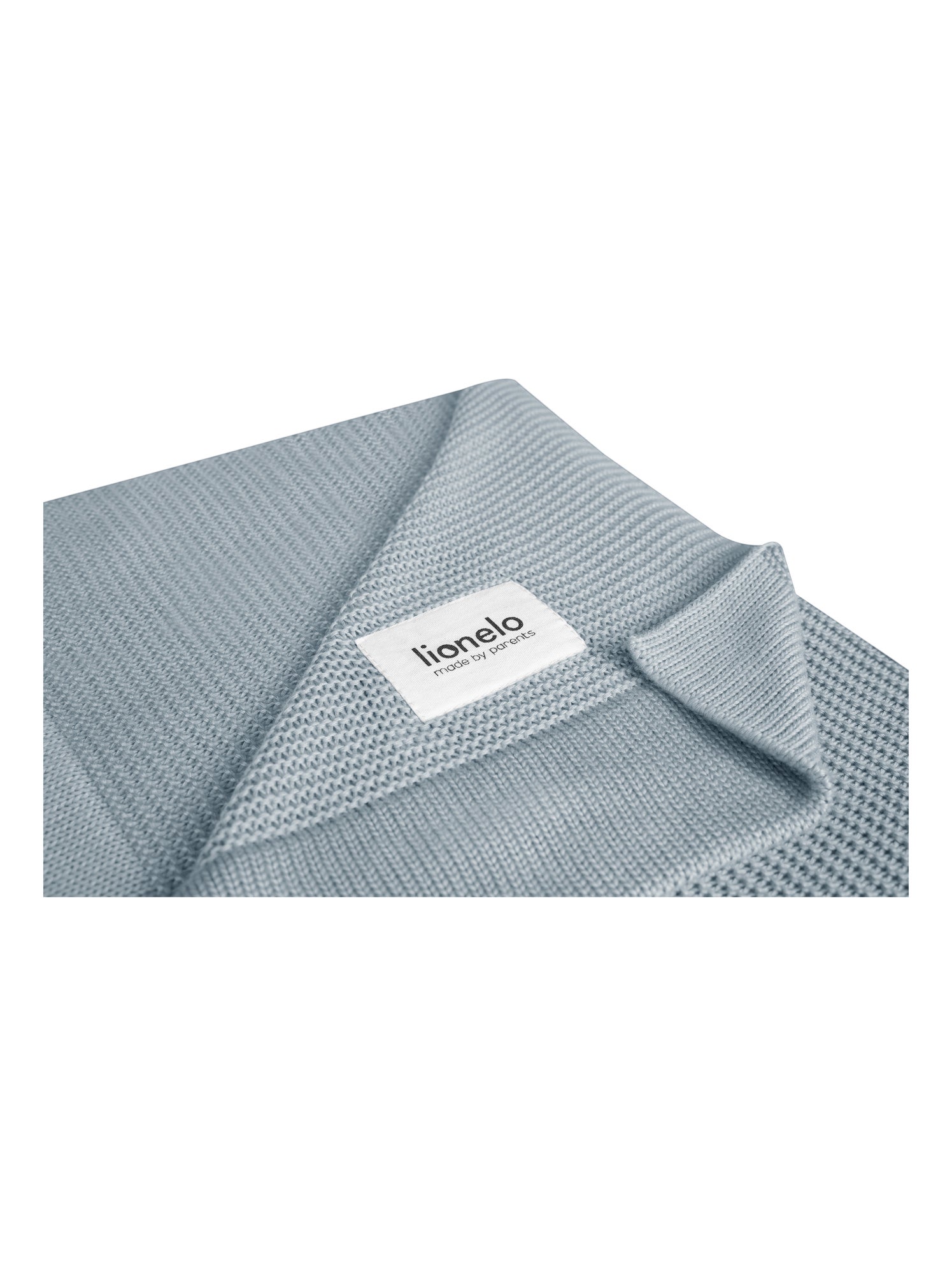 Couverture bébé 100% coton LIONELO - Hypoallergénique - Antibactérien - 100 × 75 cm - Bleu Gris