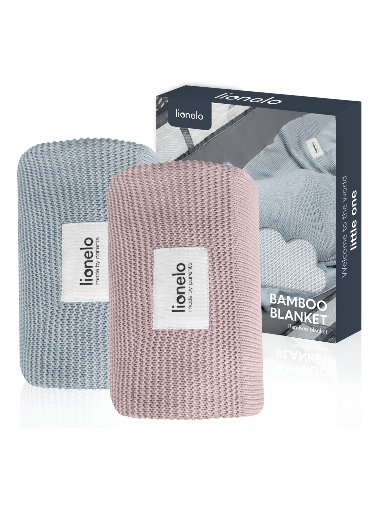 Couverture bébé 100% coton LIONELO - Hypoallergénique - Antibactérien - 100 × 75 cm - Gris Rose