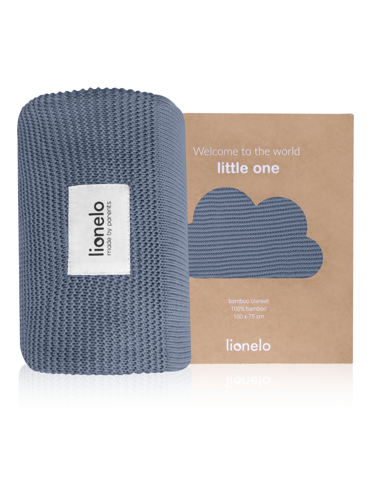 Couverture bébé 100% coton LIONELO - Hypoallergénique - Antibactérien - 100 × 75 cm - Gris Rose