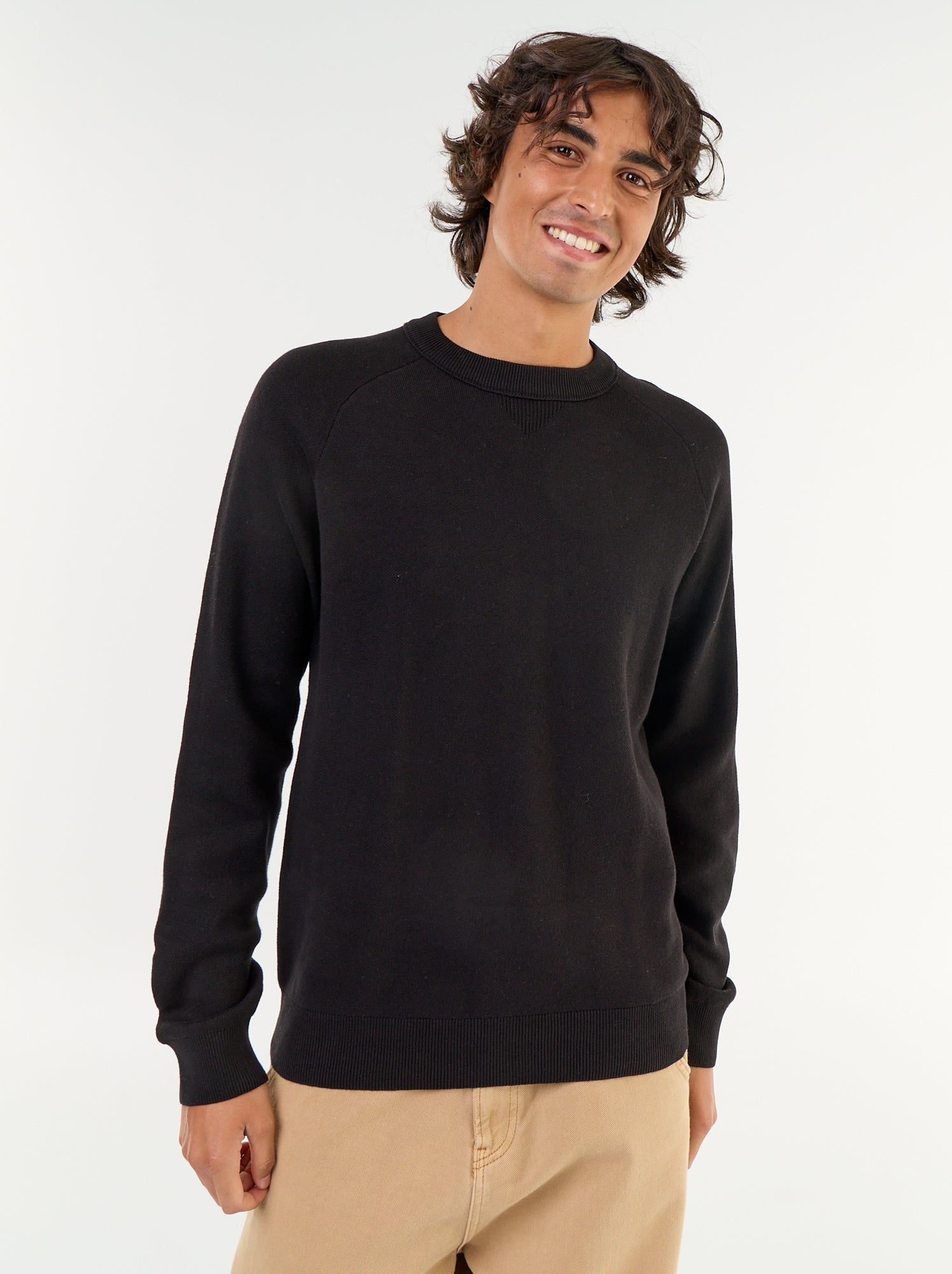 Pull en maille grosse jauge - Noir